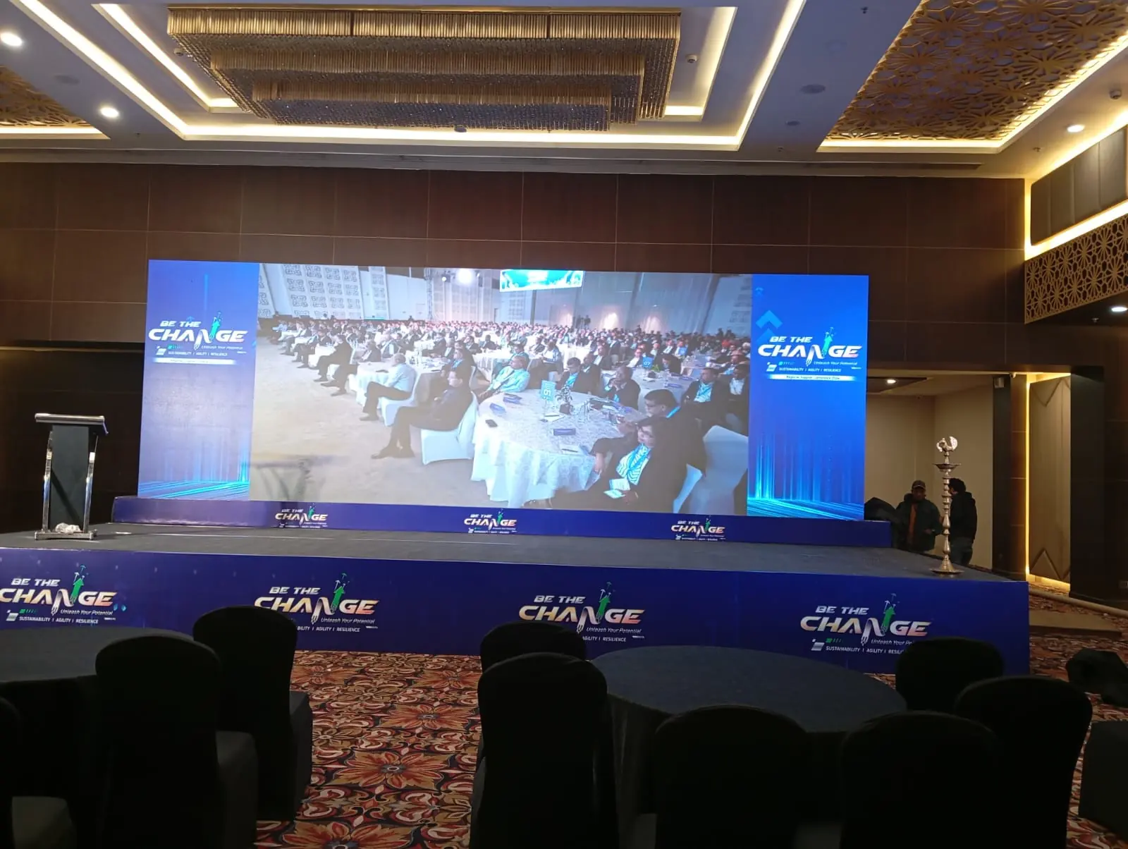 After: finished stage with LED wall
